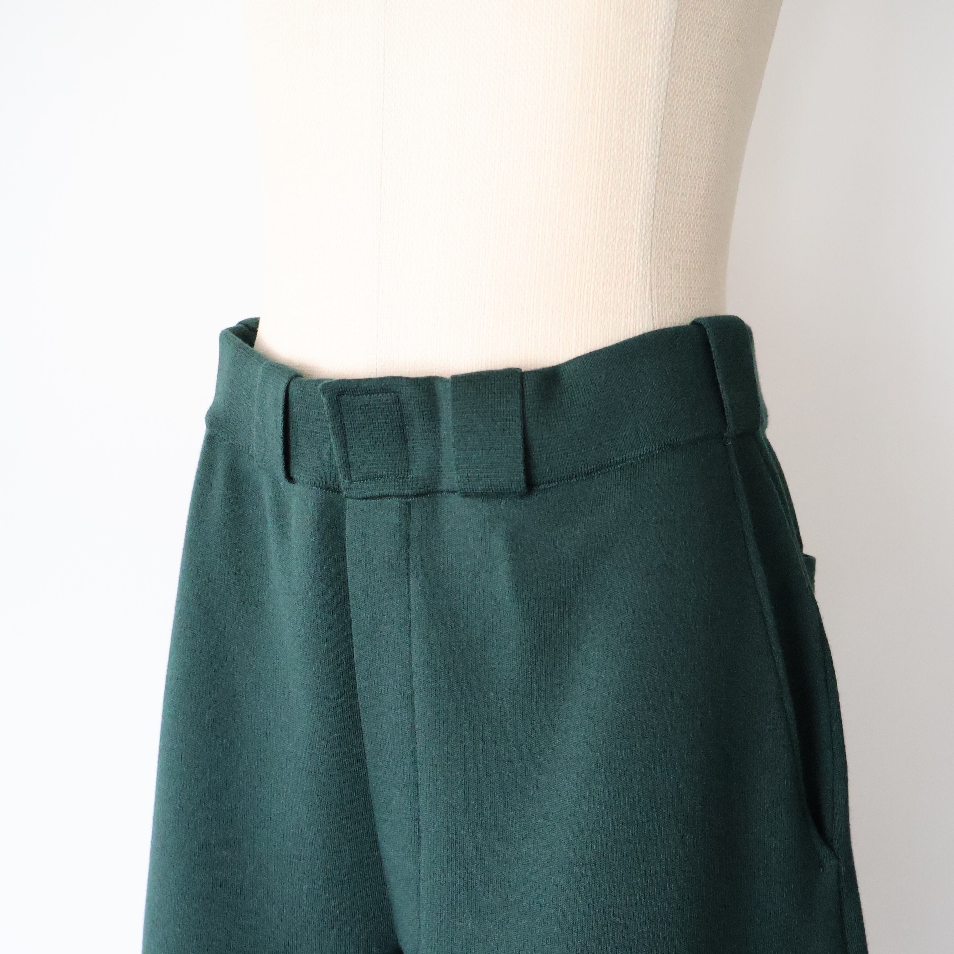 パンツ MEIAS CO/WOOL WORK HALF PT MEIAS “ CO/WOOL WORK HALF PT ( D.Green )” | H.inch/アッシュインチ