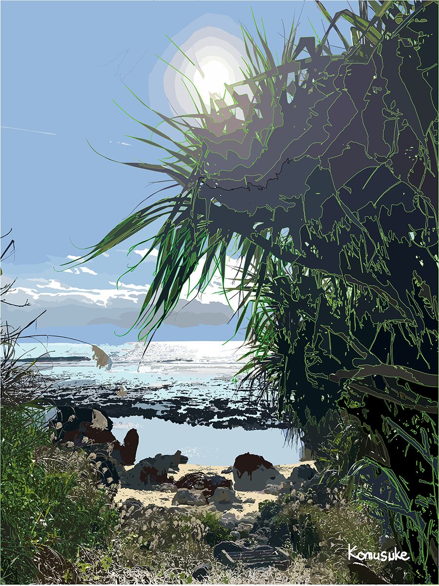 ◎01-012_Itoman-coast(komusuke graphic)