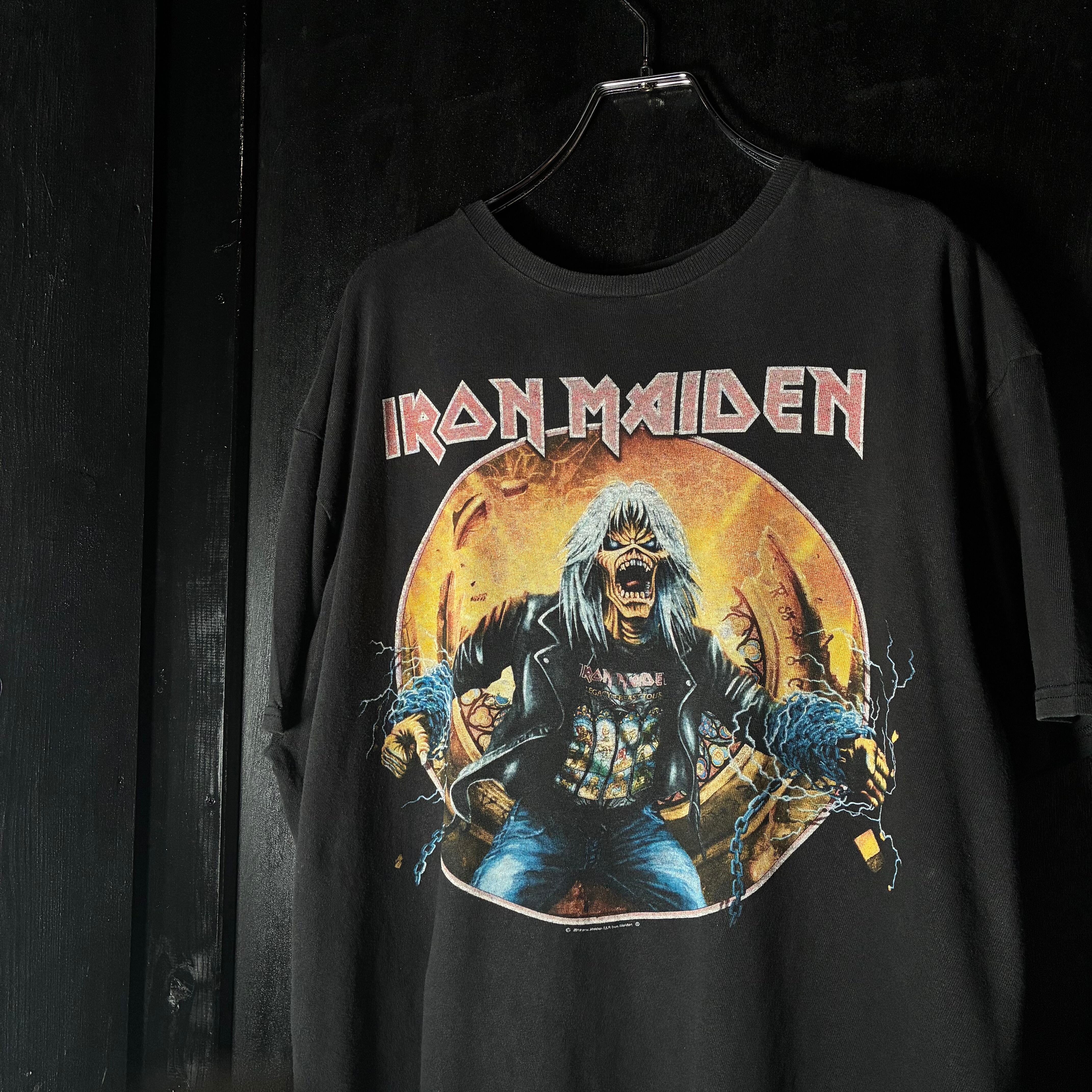 IRON MAIDEN ROCK Tee BLACK アイアンメイデン バンドTシャツ 黒