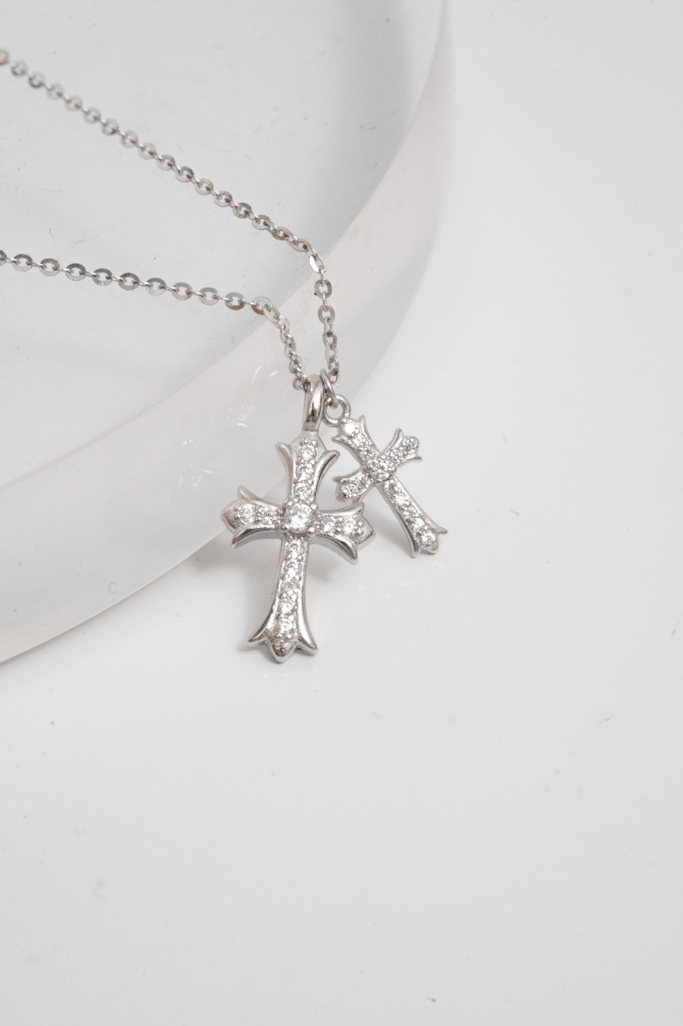 CREA レディース ネックレス Twin Crosses Necklace Twin Crosses Necklace | 金属アレルギー対応のアクセサリー crea.jewelry