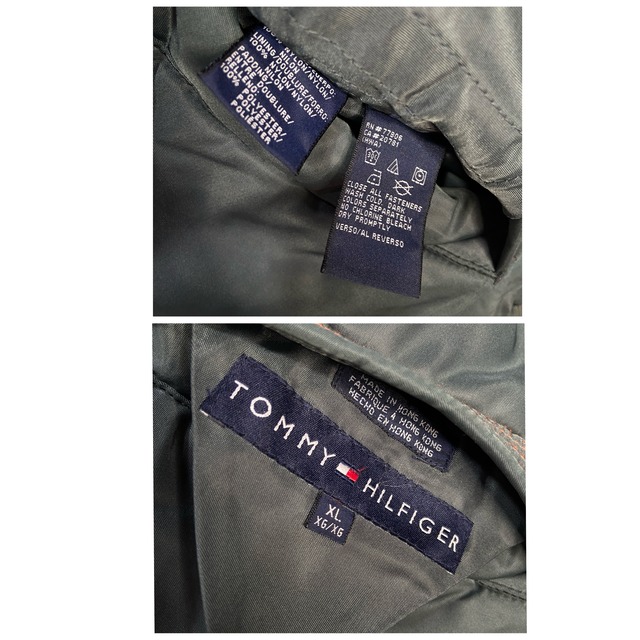 90s トミーヒルフィガー リバーシブルボンバージャケット MA-1モデル XL