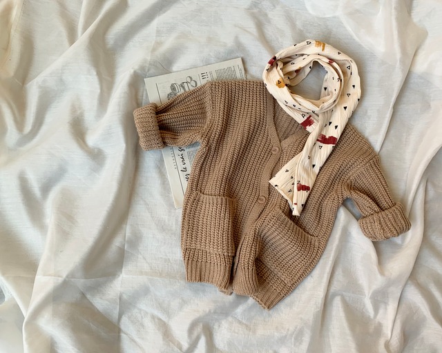 knit poccke cardigan / K9012018ABE010