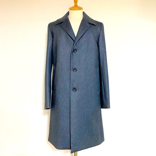 Down Fabric Soutien Collar Coat　Navy