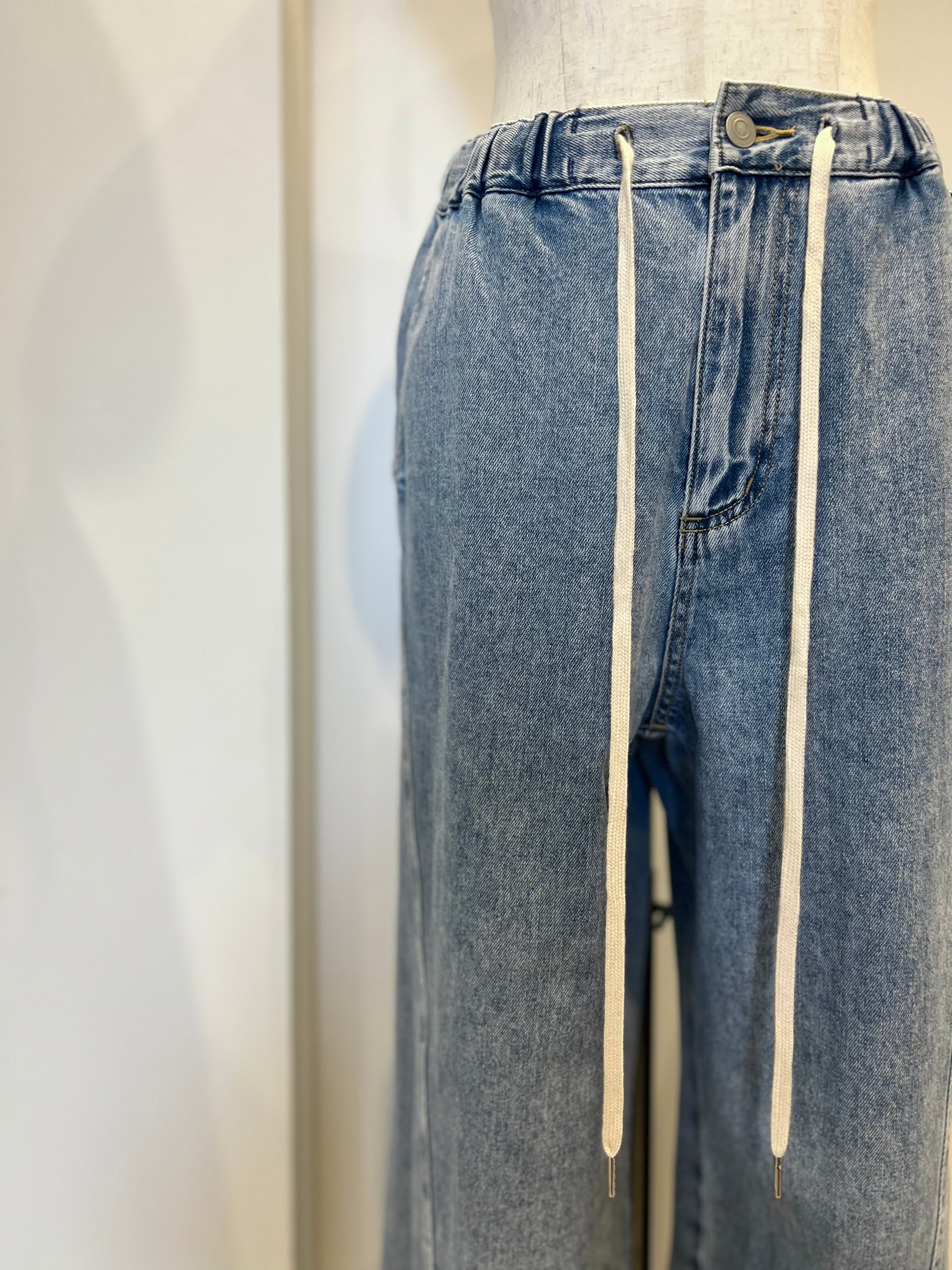 【PASSIONE】イージーワイドデニムパンツ　616617