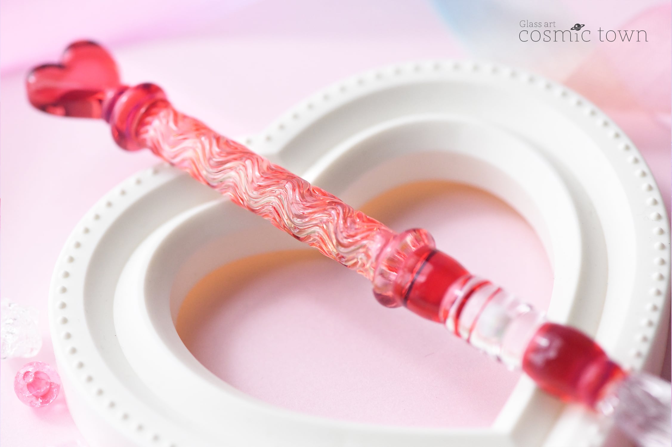 ガラスペン ハート ハートのガラスペン / ボロシリケイト【cosmic town】1012-8 | cosmic