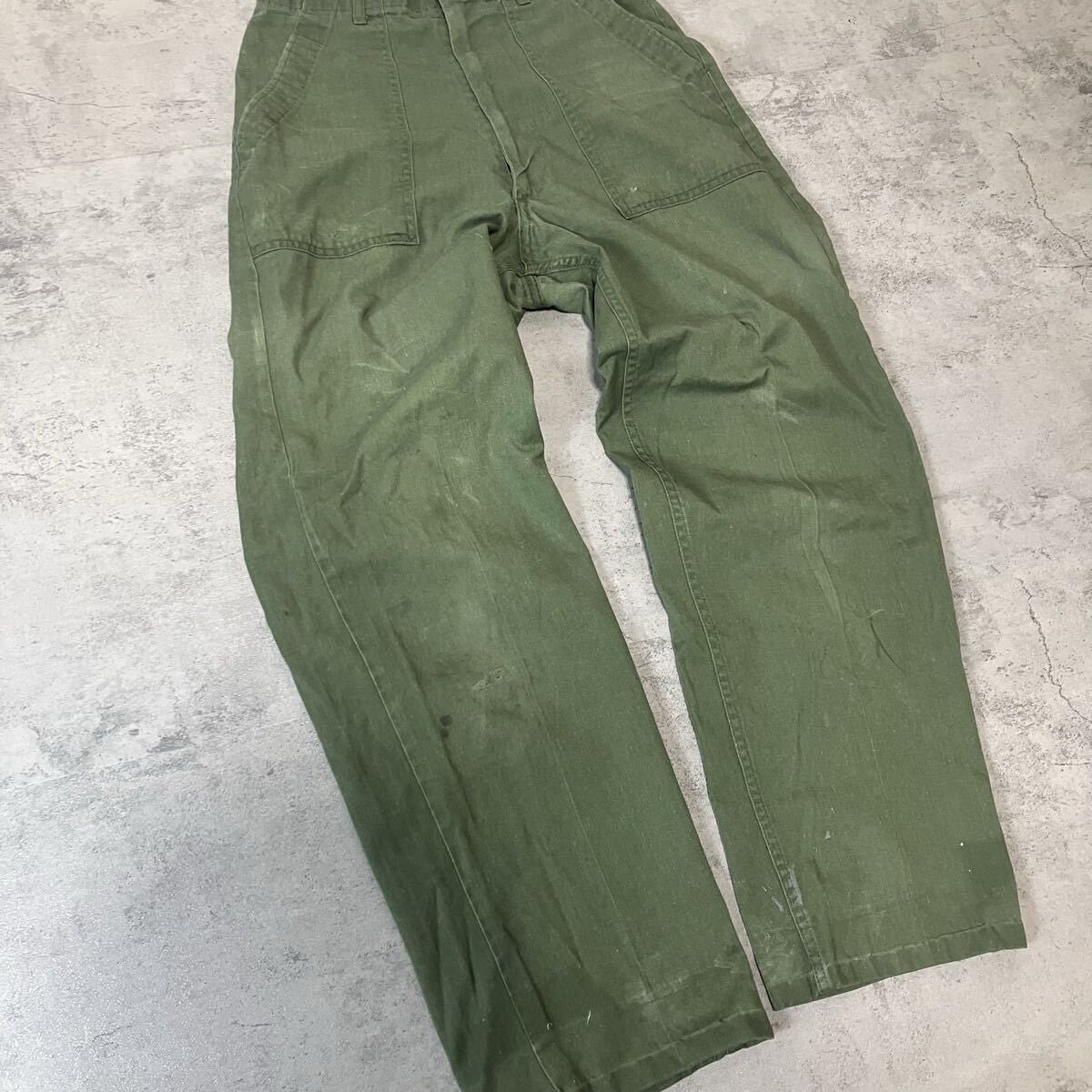70s US ARMY OG-107 ベイカーパンツ SCOVILLジップ ミリタリーパンツ