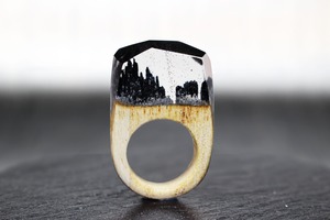 Silver Mine～Resin Wood Ring～
