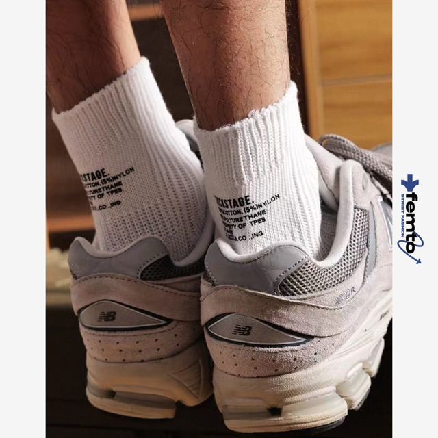 Backstage label print crew socks 1483