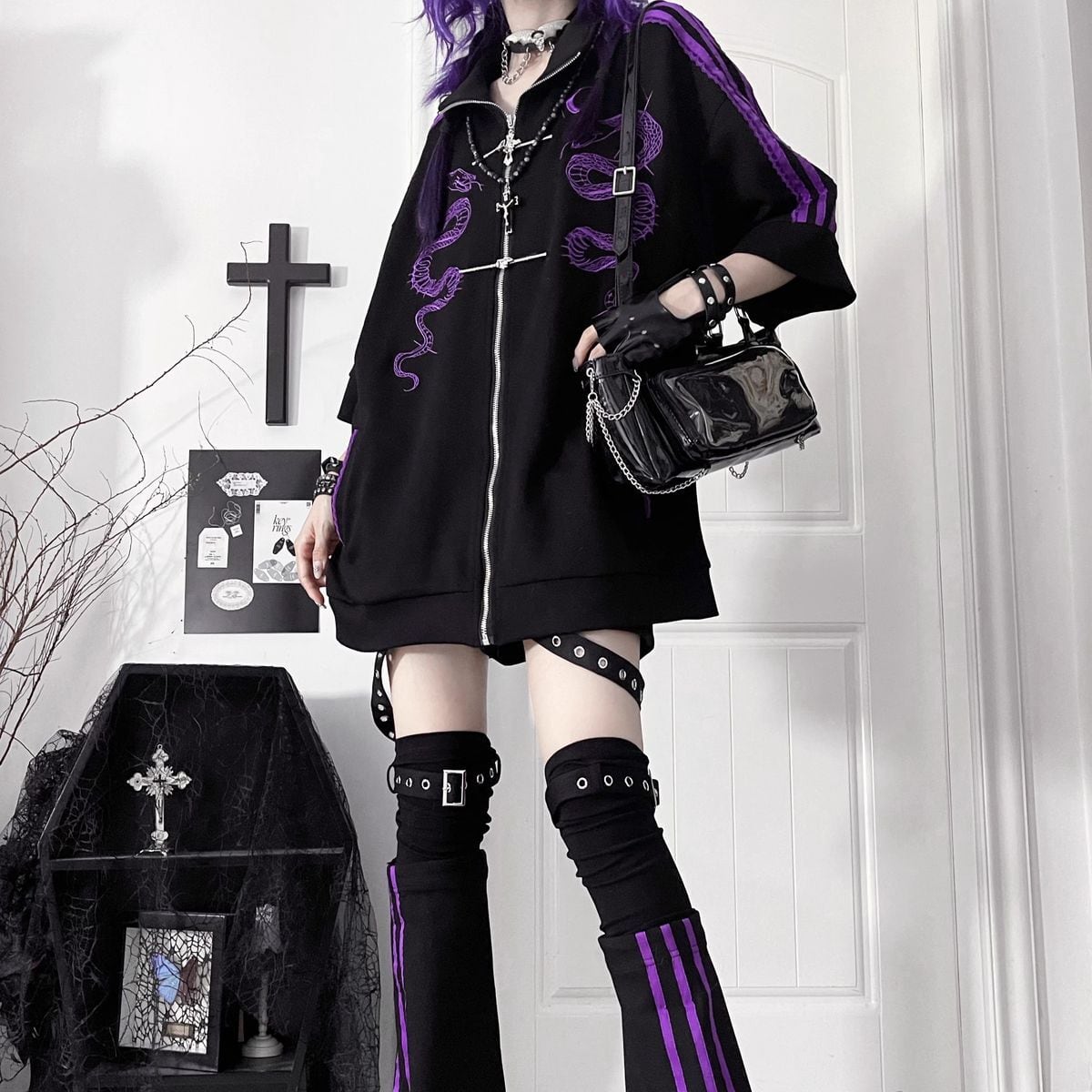 サブカル地雷系オーバーサイズジャージトップス：トップス | Maiden's Rêve