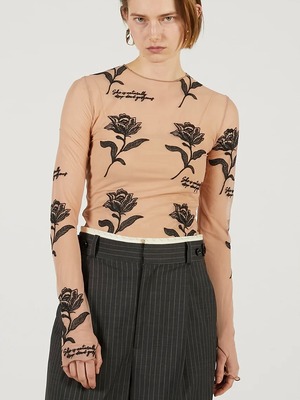 【26SS】PRANK PROJECT プランクプロジェクト / Flower Embroidery Tops  / トップス