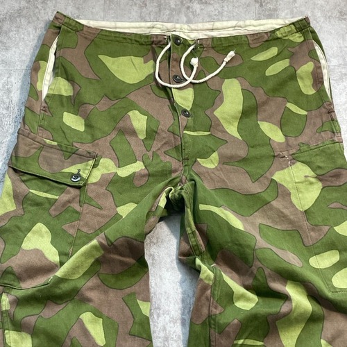 60s 極太 フィンランド軍 実物 M-62 リバーシブルカモ パンツ w39 詳細写真3