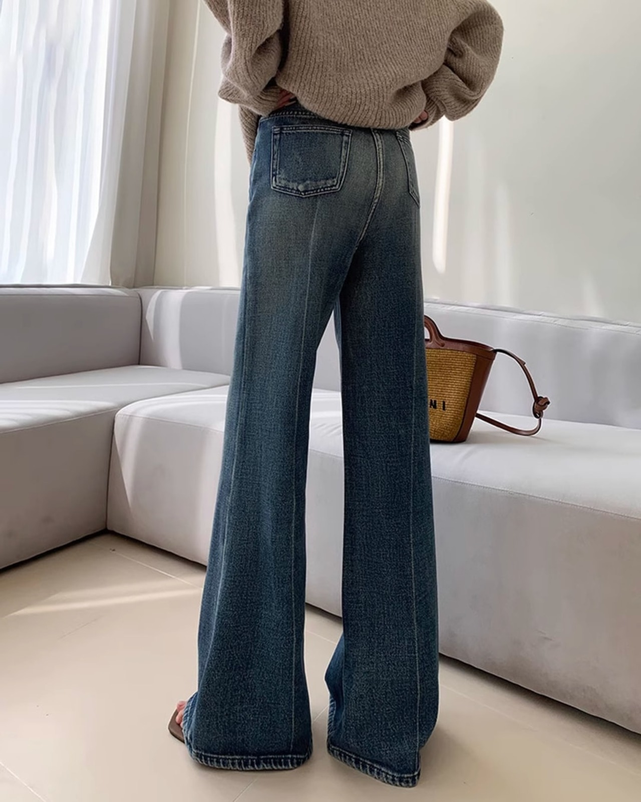 High waist flare Denim T20239