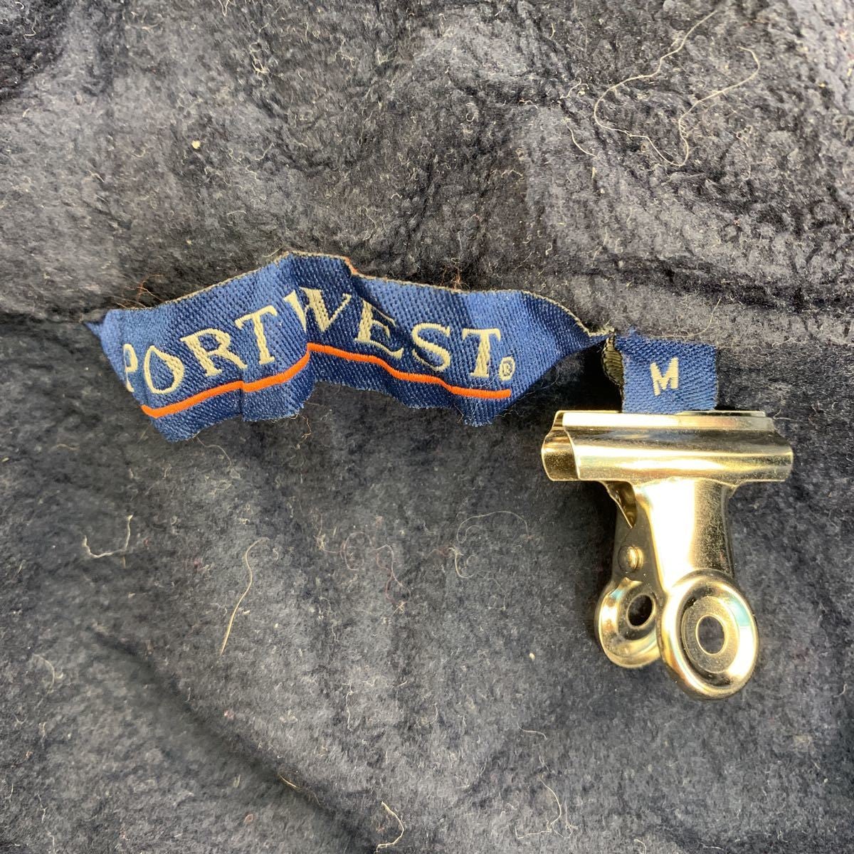 PORTWEST フリースジャケット M ネイビー ジップアップ 無地 古着卸