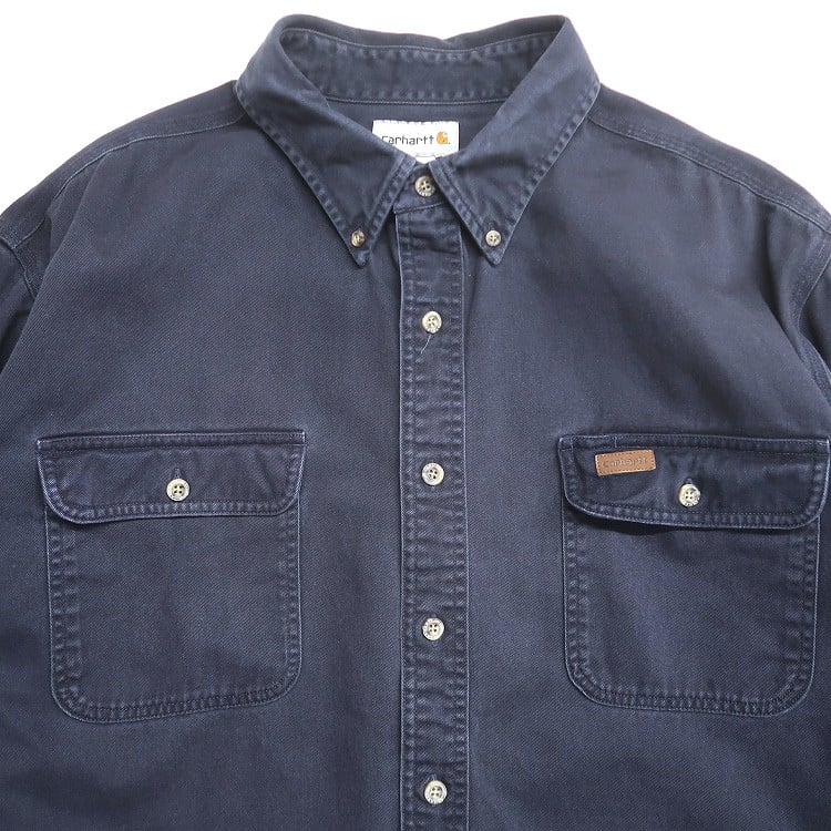 carhartt 長袖BIGシャツ 表記 XL TALL 3XL相当 ネイビー