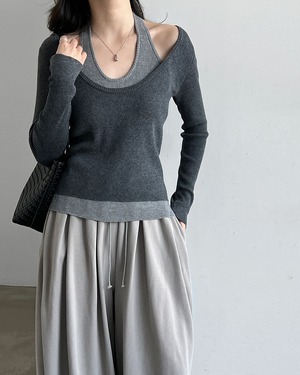Layered Bicolor Knit