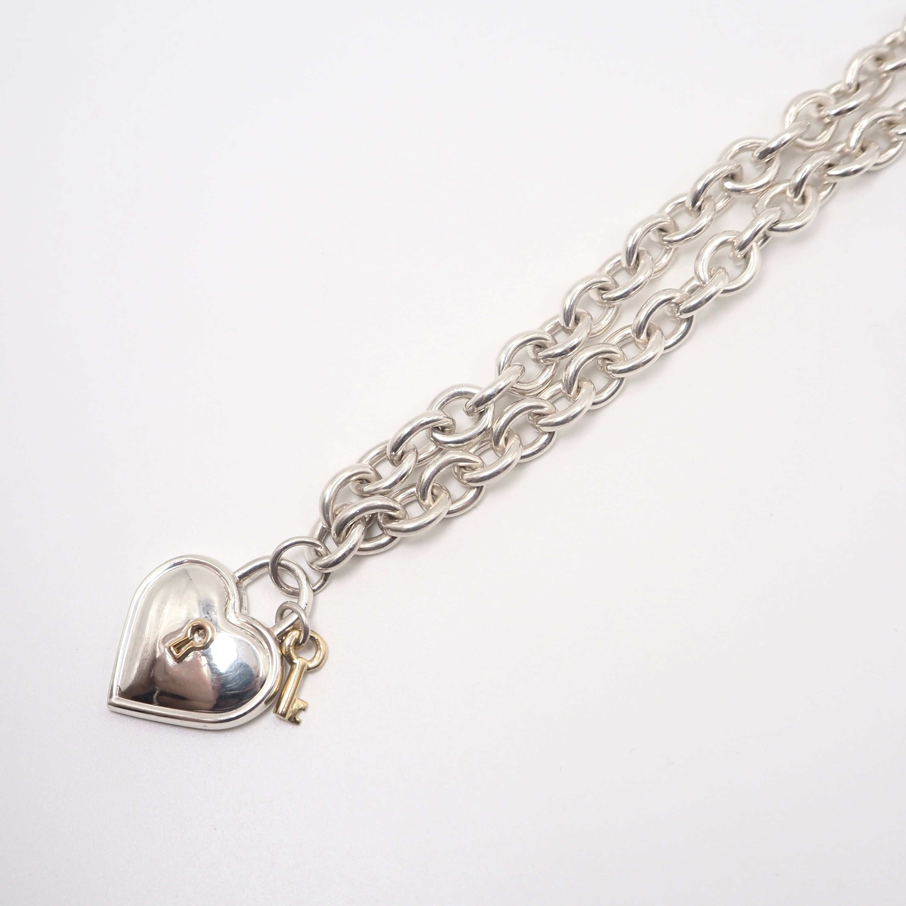 Tiffany&Co. ハートロック ネックレス シルバー925 K18 ティファニー