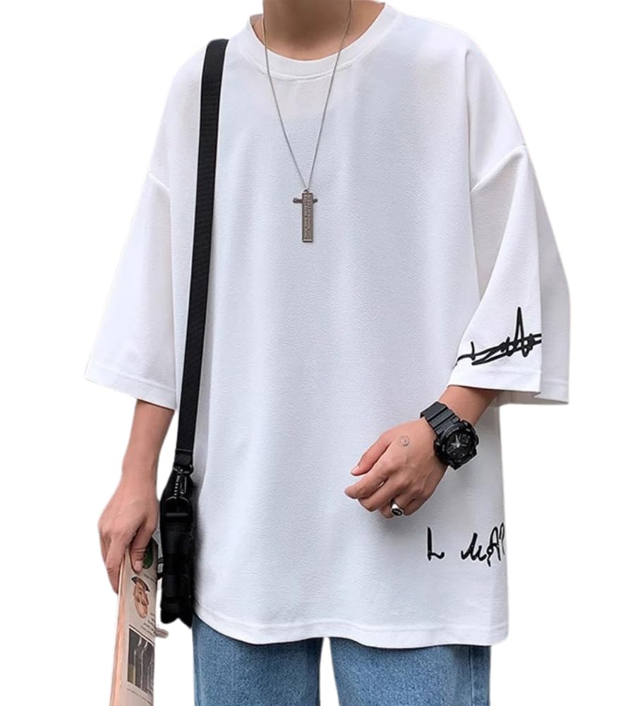 【数量限り】tシャツ 夏服 メンズ 七分袖 メンズ 大きいサイズ ゆったり 半袖 涼しい シンプル オシャレ ビックシルエット かっこいい 快適 無地 柔らかい 軽い おしゃれ 服 速乾性 トップス