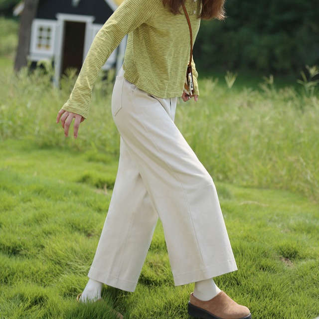 ハイウエスト リラックスシルエット ワイドパンツ Ln00058