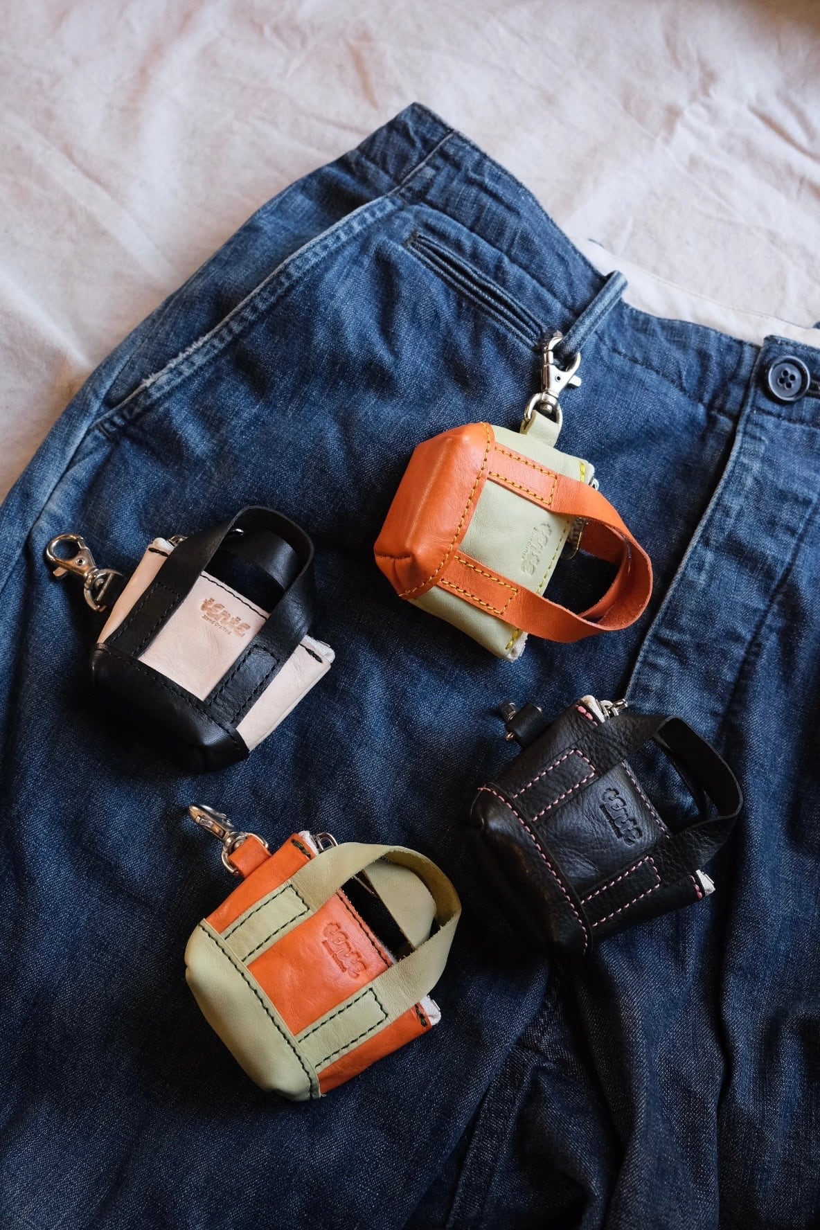 《即納》mini tote key holder