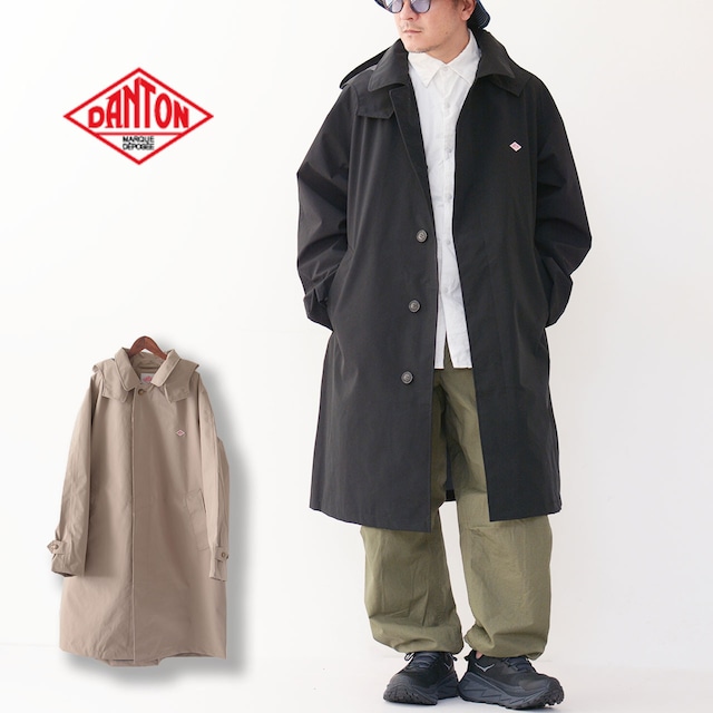 DANTON [ダントン] M 3LAYER CLOTH HOODED BALMACAAN COAT [DT-A0471TLY] ステンカラーコート・3レイヤークロスフーデッドバルマカーンコート・バルマカーンコート・春コート・防水・防風・アウトドア・キャンプ・MEN'S [2024SS]