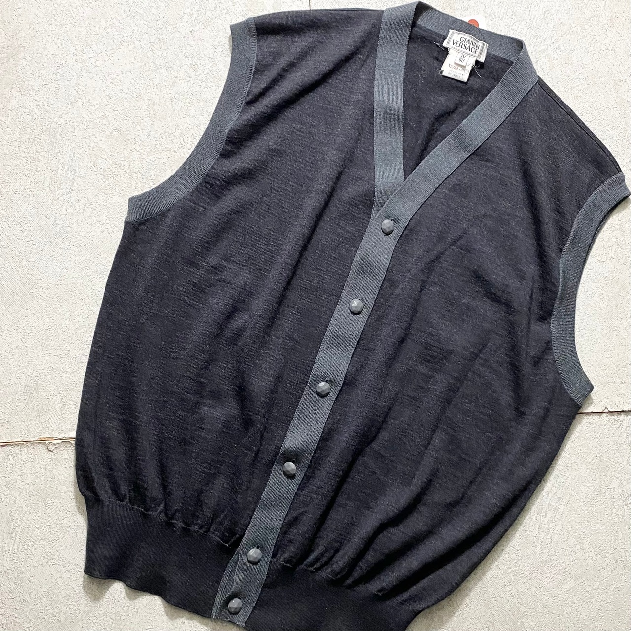 vintage GIANNI VERSACE wool knit vest