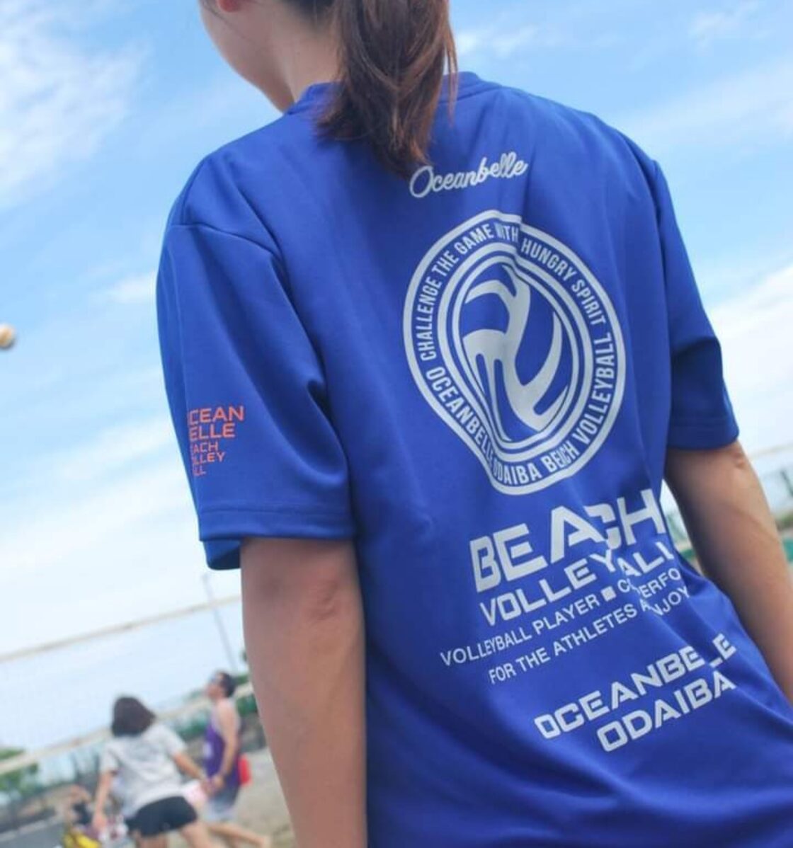 ドライTシャツ ODAIBA BeachVolley×OCEANBELLE （ジャパンブルー 