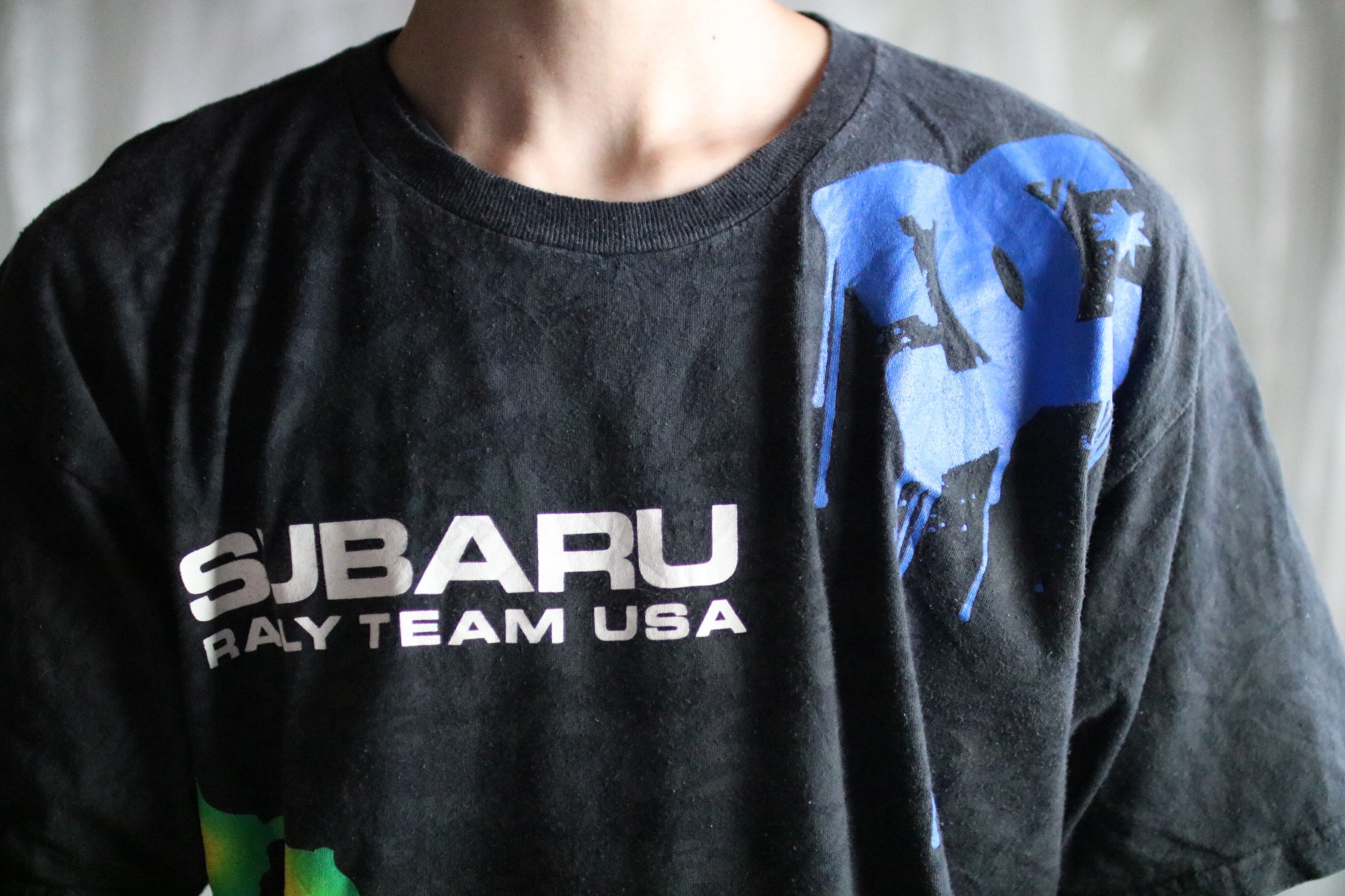 Old Monster Subaru Logo Design T Shirt Black 古着屋orb Onlinestore