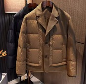 【軽暖端正】軽量テーラードダウンジャケット