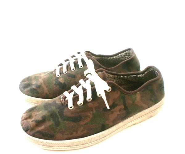 泥染 カモフラ スニーカー 迷彩 フランス製スニーカー | まるみ堂