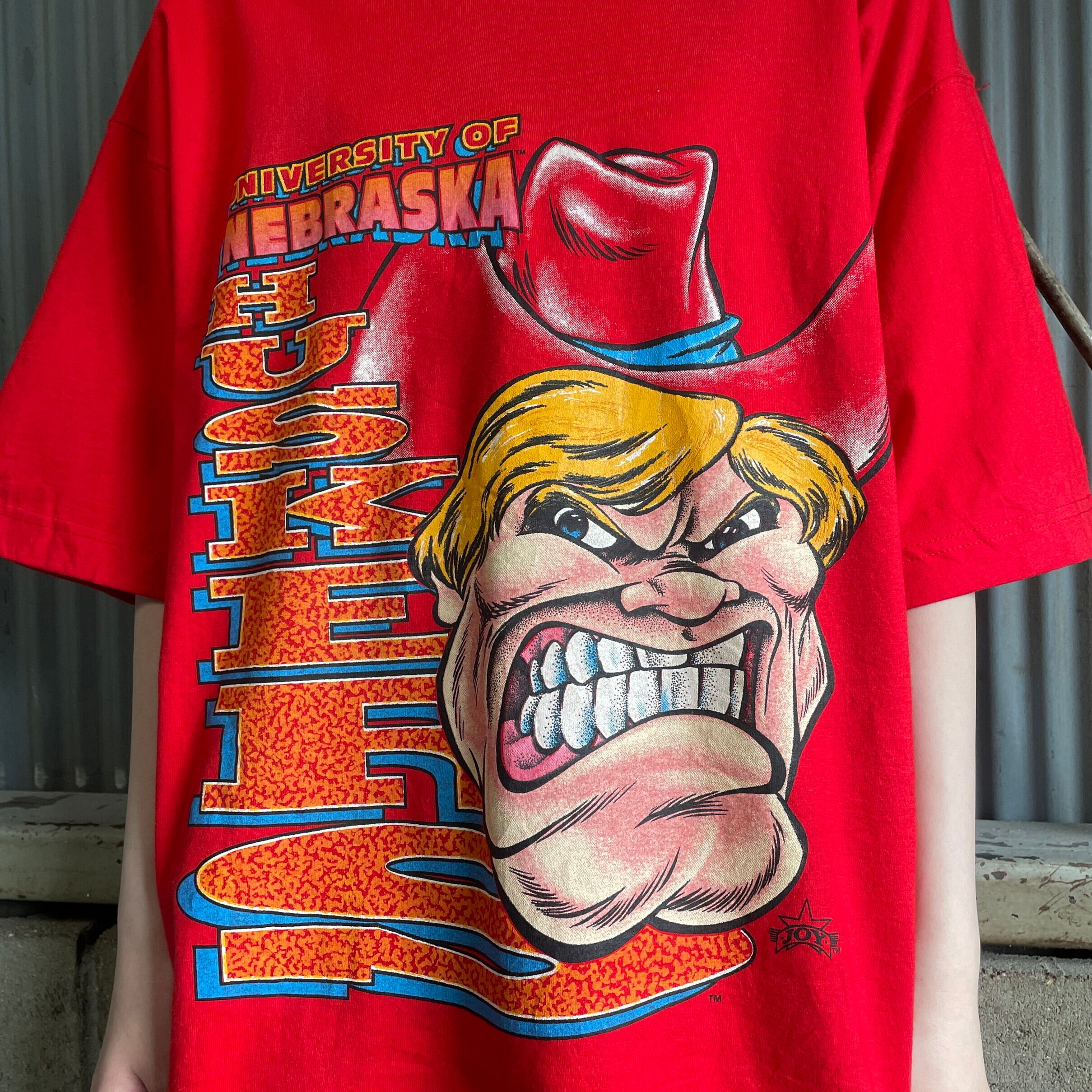 デッドストック！90'sアメリカ製 タグ付き ボタンデザイン プリントTシャツ