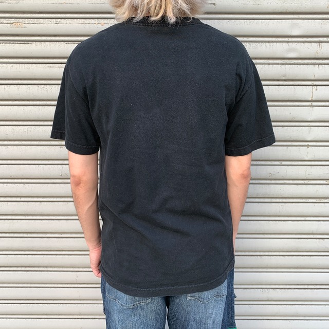 90s アインシュタイン 偉人Tシャツ M 黒 蓄光 宇宙 アート フォト