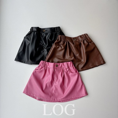 log101［取寄］log leather skirt 26autumn
