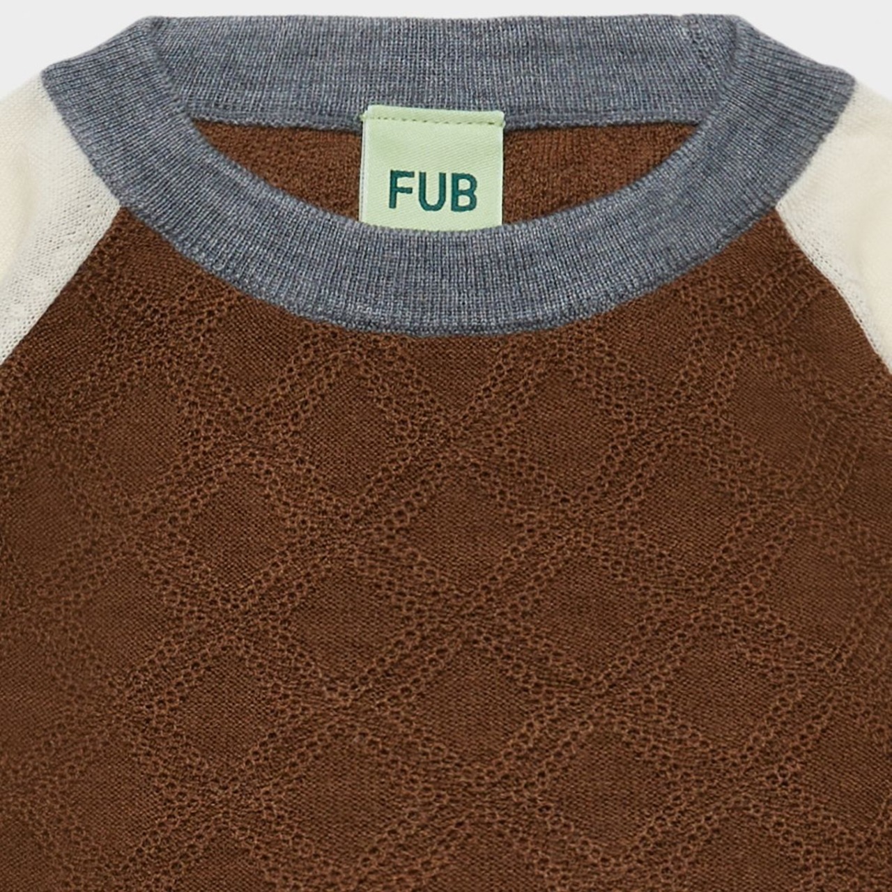 ＜FUB＞Baby&Kids カラーブロック クルーネック セーター Colour Block Crew(hazel melange) - 2