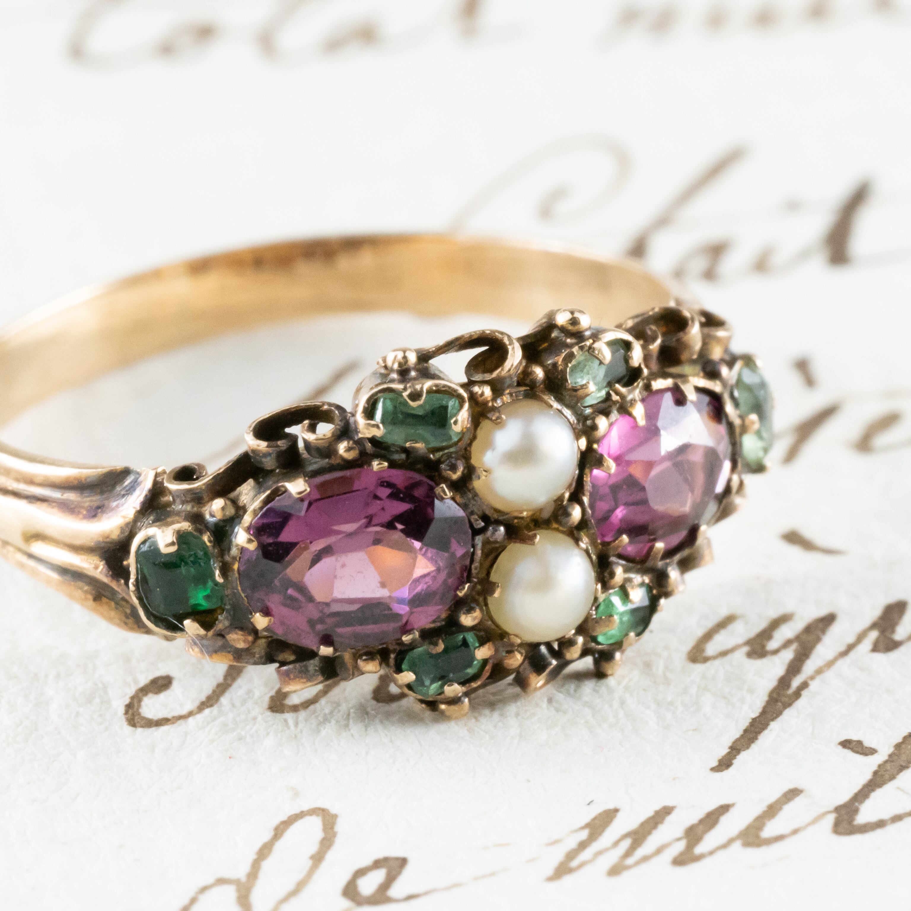 イギリスアンティーク エメラルドグリーン ブローチ ペースト イギリス