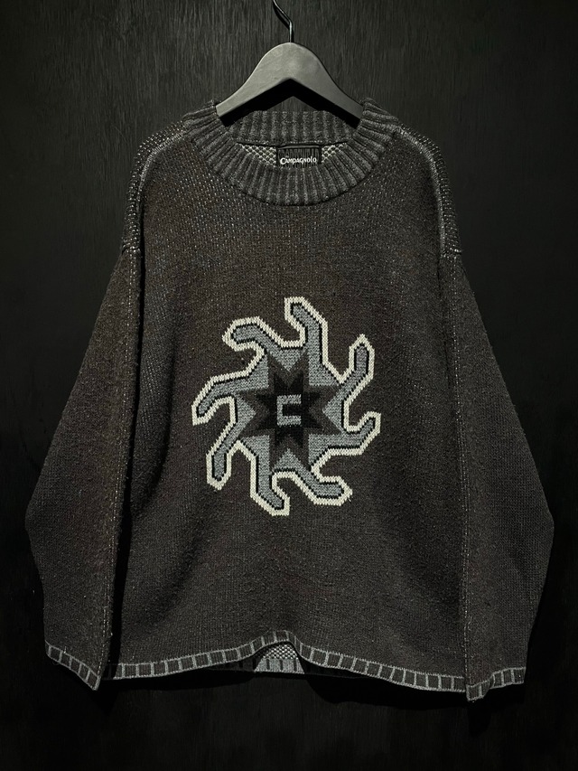 【WEAPON VINTAGE】Vintage Loose Ecuadorian Pullover Knit