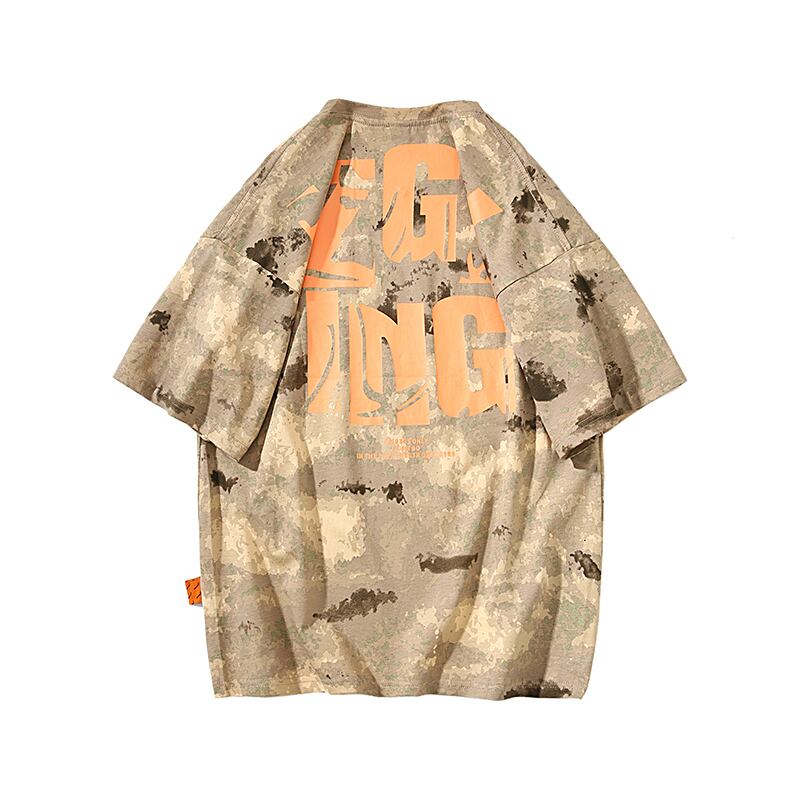 全2色 Tシャツ カットソー 迷彩 総柄 カジュアル おしゃれ