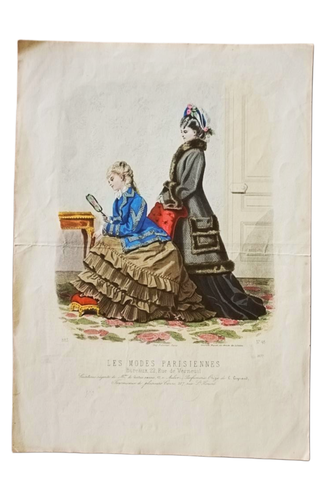 19世紀 France 36c  ファッションプレートi LES MODES PARISIENNES