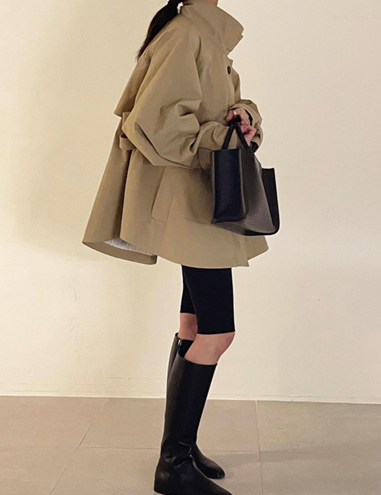 【新作5%OFF・3日間】Merci Half Trench-Coat_2colors