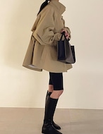 【新作5%OFF・3日間】Merci Half Trench-Coat_2colors