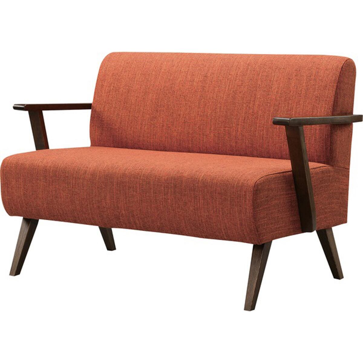 モティ 2人掛 木フレーム 天然木 アッシュ ウレタン塗装 ポリエステル コットン