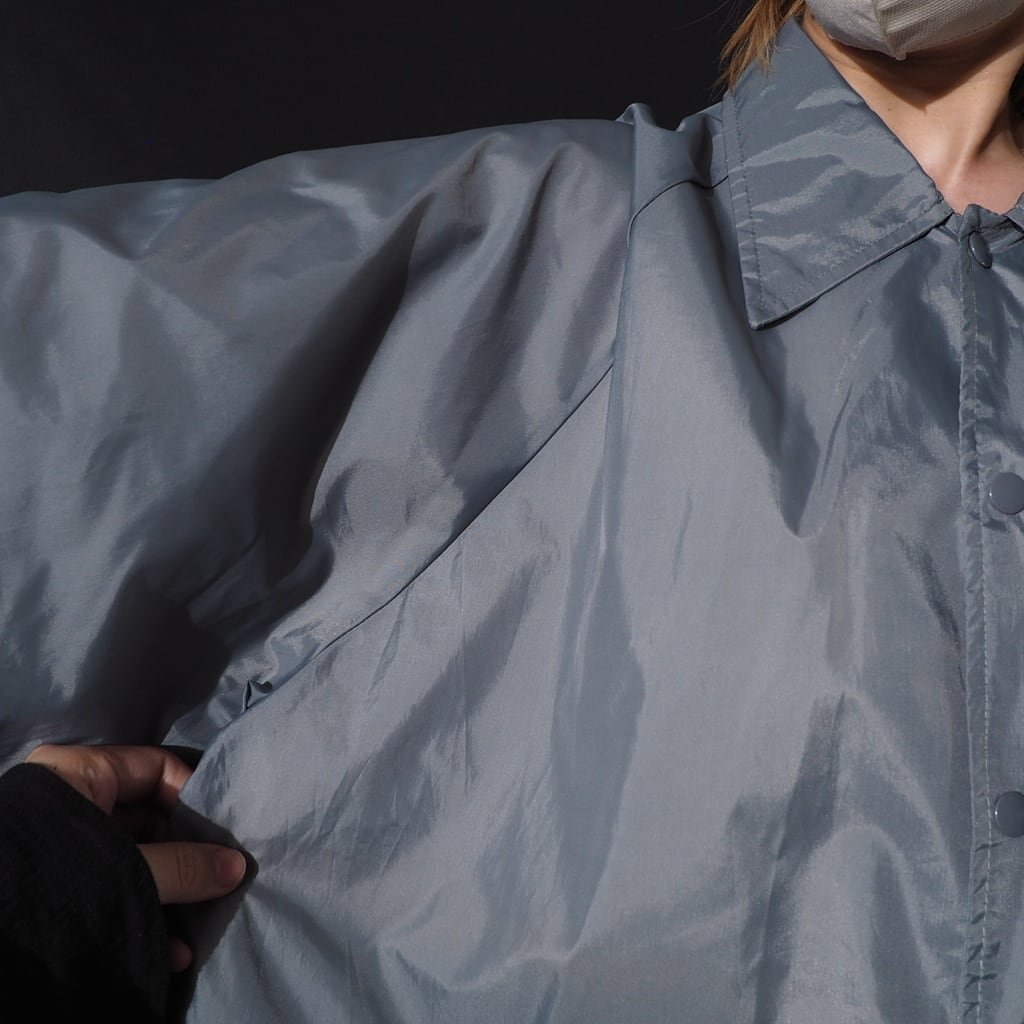 Haband mat silver color nylon coach jacket (made in Sri Lanka)