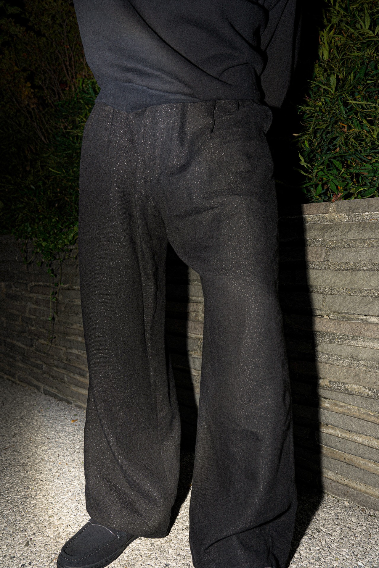 Lurex Linen Slacks （Black）