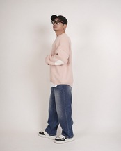 【#Re:room】SHAGGY LOGO CREW KNIT［REK163］