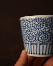 猪口　古伊万里　蛸唐草文　/　江戸後期