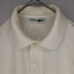 ラコステ　ポロシャツ　半袖　刺繍　シェルボタン　CHEMHSE LACOSTE