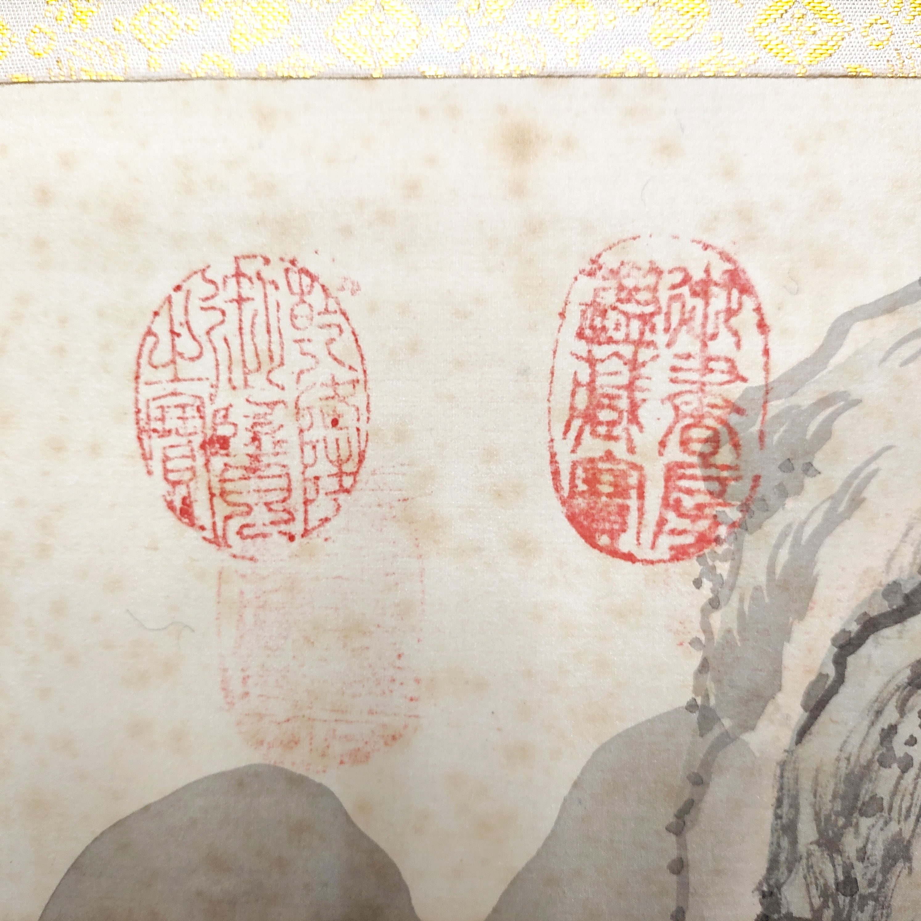 王子輝・『荷浄納涼』・掛軸・山水画・No.230503-15・梱包サイズ100