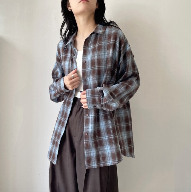 ナンバーミーTOKYO" FLANNEL CHECK SHIRTS"BROWN
