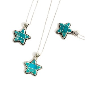 【INDIAN JEWELRY インディアンジュエリー】Navajo Turquoise Star pendant James Maygoats ナバホ ターコイズ スターペンダント ジェームス・メイゴート作