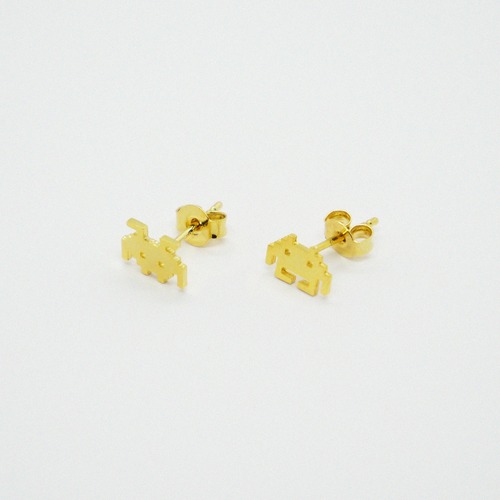 Space Invaders Earring｜Gold