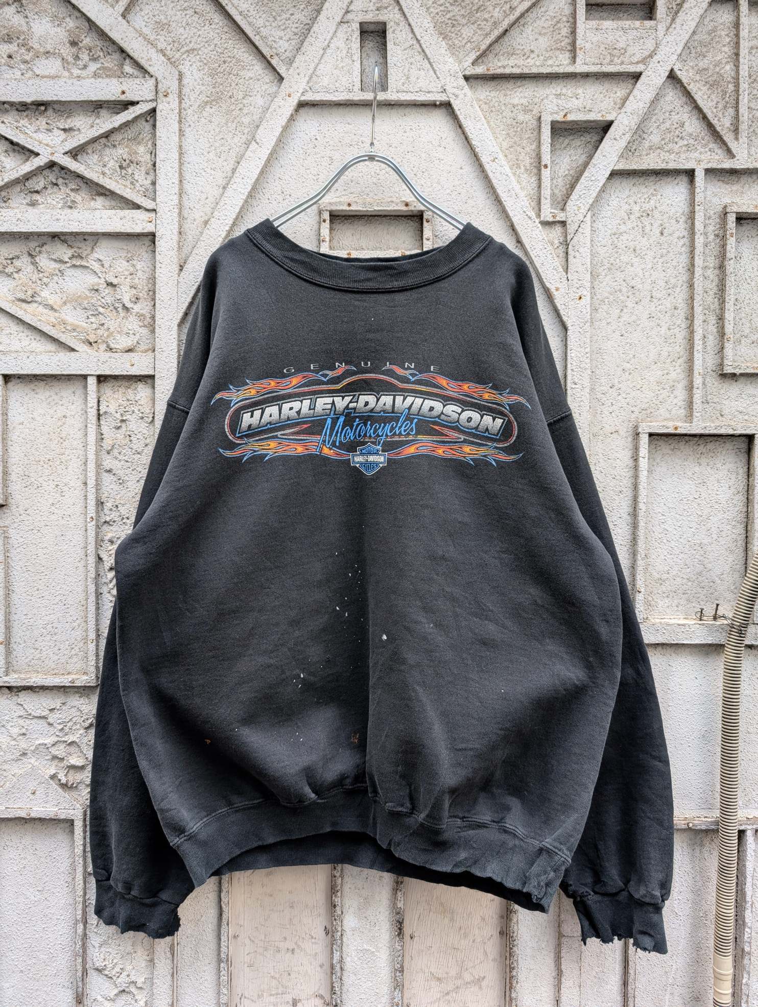 "HARLEY-DAVIDSON" both side print sweat